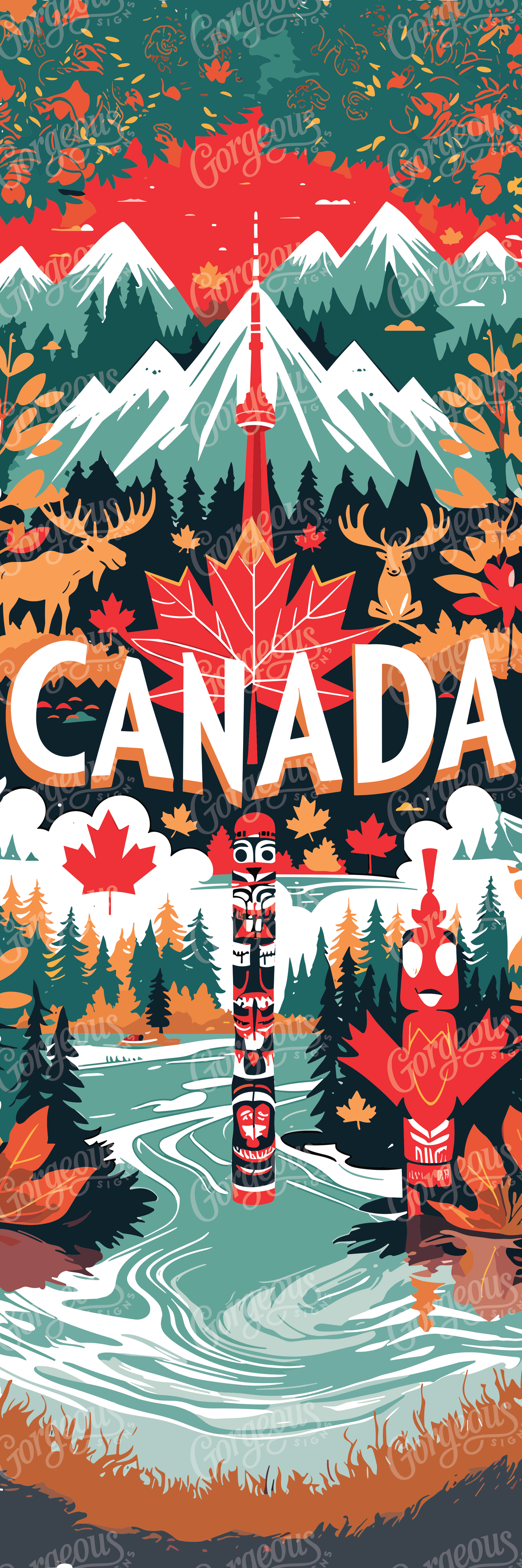 Canada Wall decor, Travel lover gift, UV printed decor, Bedroom wall decor, Gift for her, Unique decor, Kitchen wall decor, Best home gift