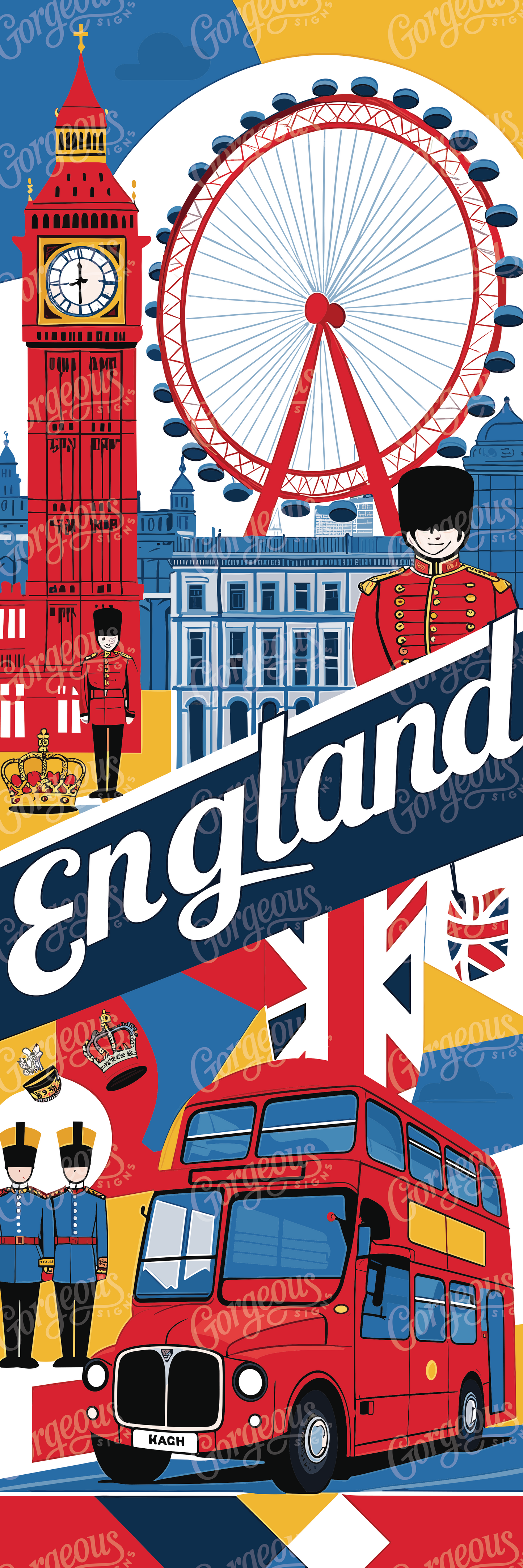 Unique London Wall Decor, England UV Printed Decor, Living Room Wall Art, Home Wall Hanging, Travel Lover, Large Wall Decor, Best Gift