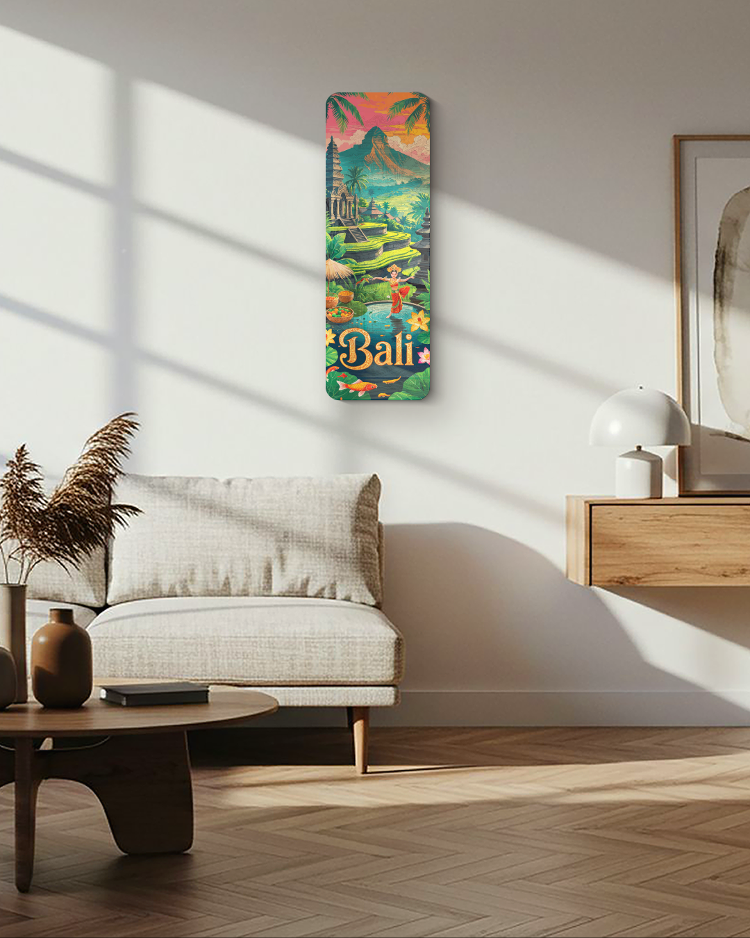 Bali Wall Decor, Housewarming Gift Idea, Unique Wall Decor, Living Room Wall Art, Travel Lover Gift, UV Printed Decor, Large Wall Decor Gift