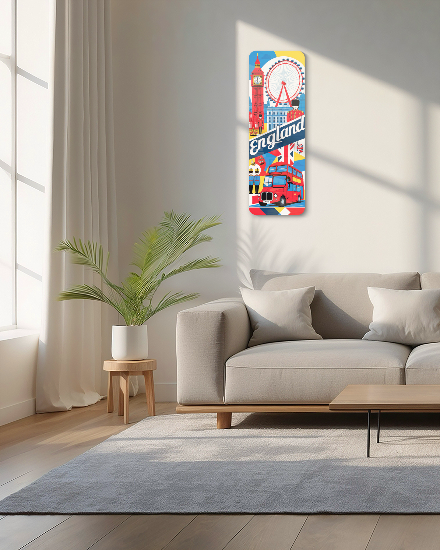 Unique London Wall Decor, England UV Printed Decor, Living Room Wall Art, Home Wall Hanging, Travel Lover, Large Wall Decor, Best Gift