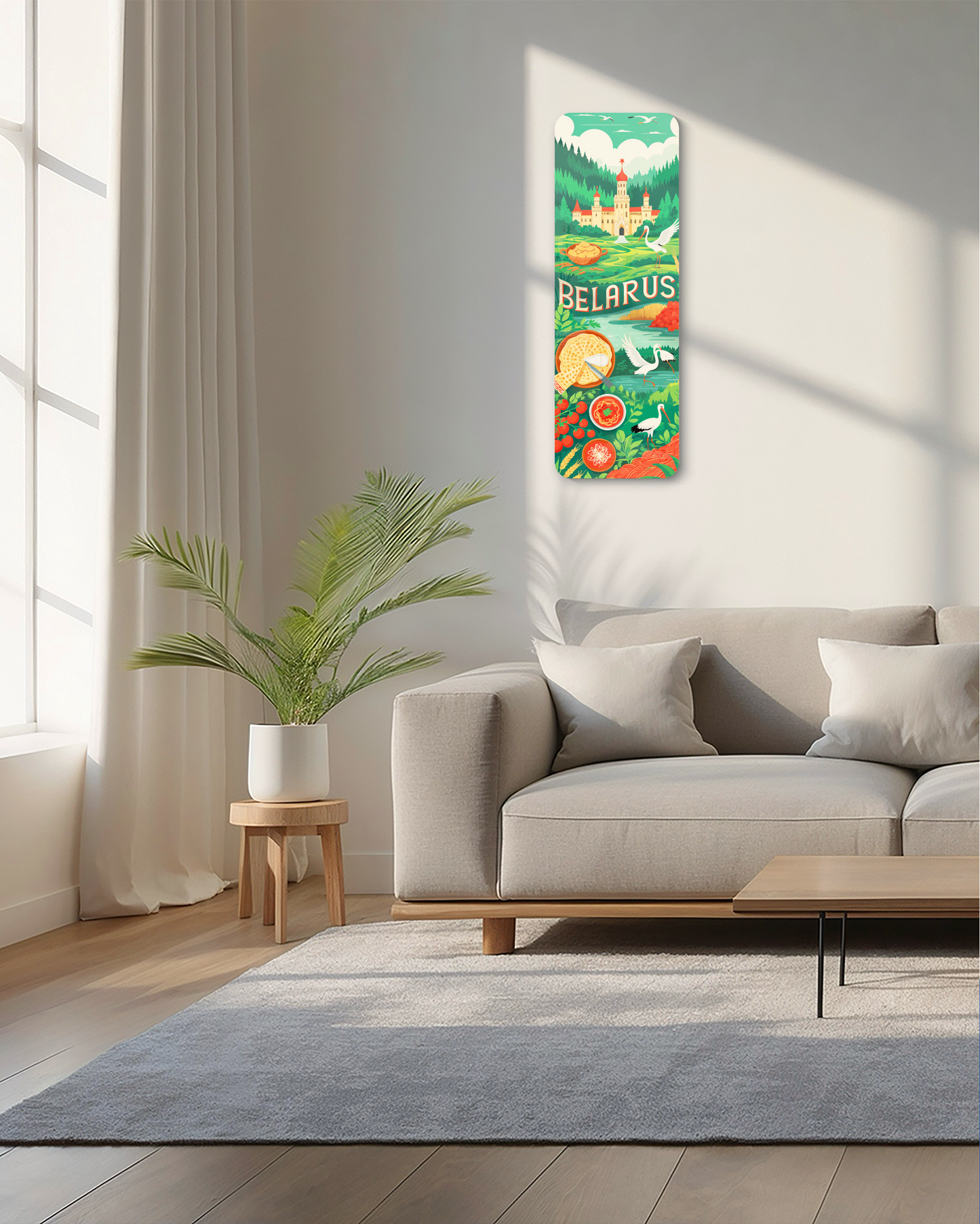 Belarus Wall decor, Travel lover gift, UV printed decor, Bedroom wall decor, Gift for her, Unique decor, Kitchen wall decor, Best home gift