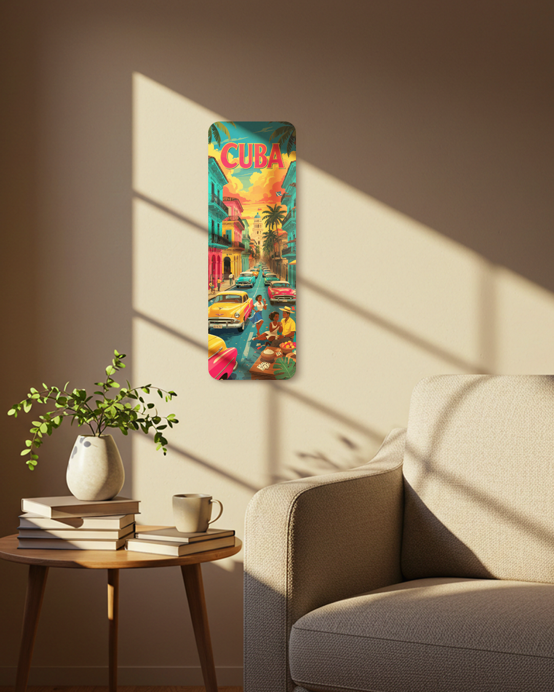 Cuba Wall hanging art, UV printed decor, Cuba wall art, Gift for her, House decor, Modern art sign, Travel Lover gift, Wall Decor