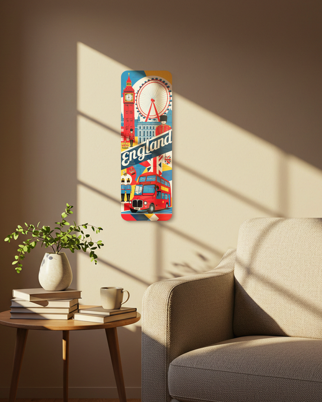 Unique London Wall Decor, England UV Printed Decor, Living Room Wall Art, Home Wall Hanging, Travel Lover, Large Wall Decor, Best Gift