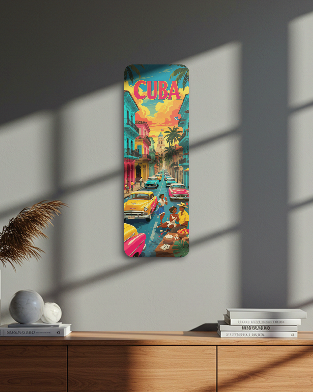 Cuba Wall hanging art, UV printed decor, Cuba wall art, Gift for her, House decor, Modern art sign, Travel Lover gift, Wall Decor