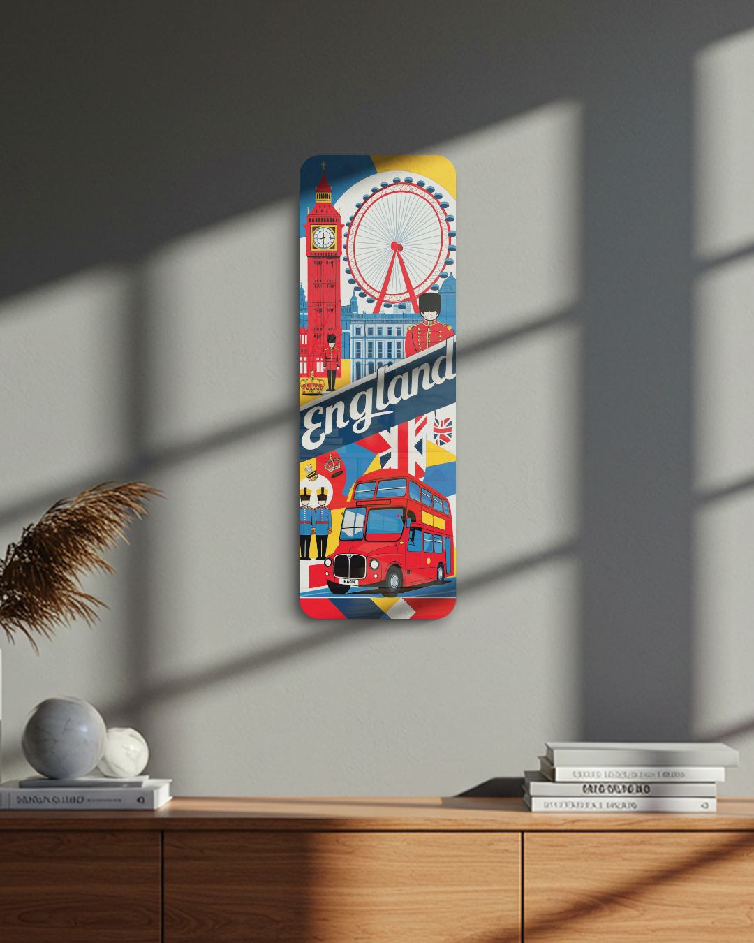 Unique London Wall Decor, England UV Printed Decor, Living Room Wall Art, Home Wall Hanging, Travel Lover, Large Wall Decor, Best Gift