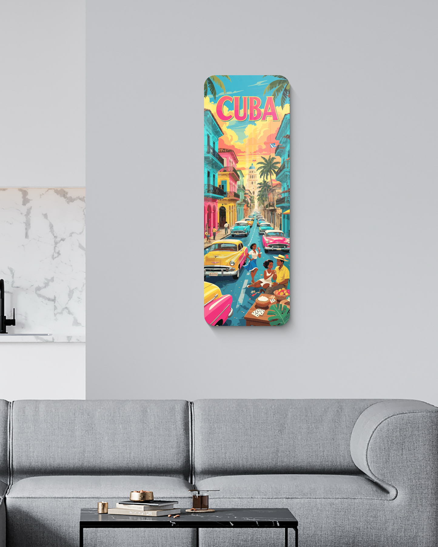 Cuba Wall hanging art, UV printed decor, Cuba wall art, Gift for her, House decor, Modern art sign, Travel Lover gift, Wall Decor