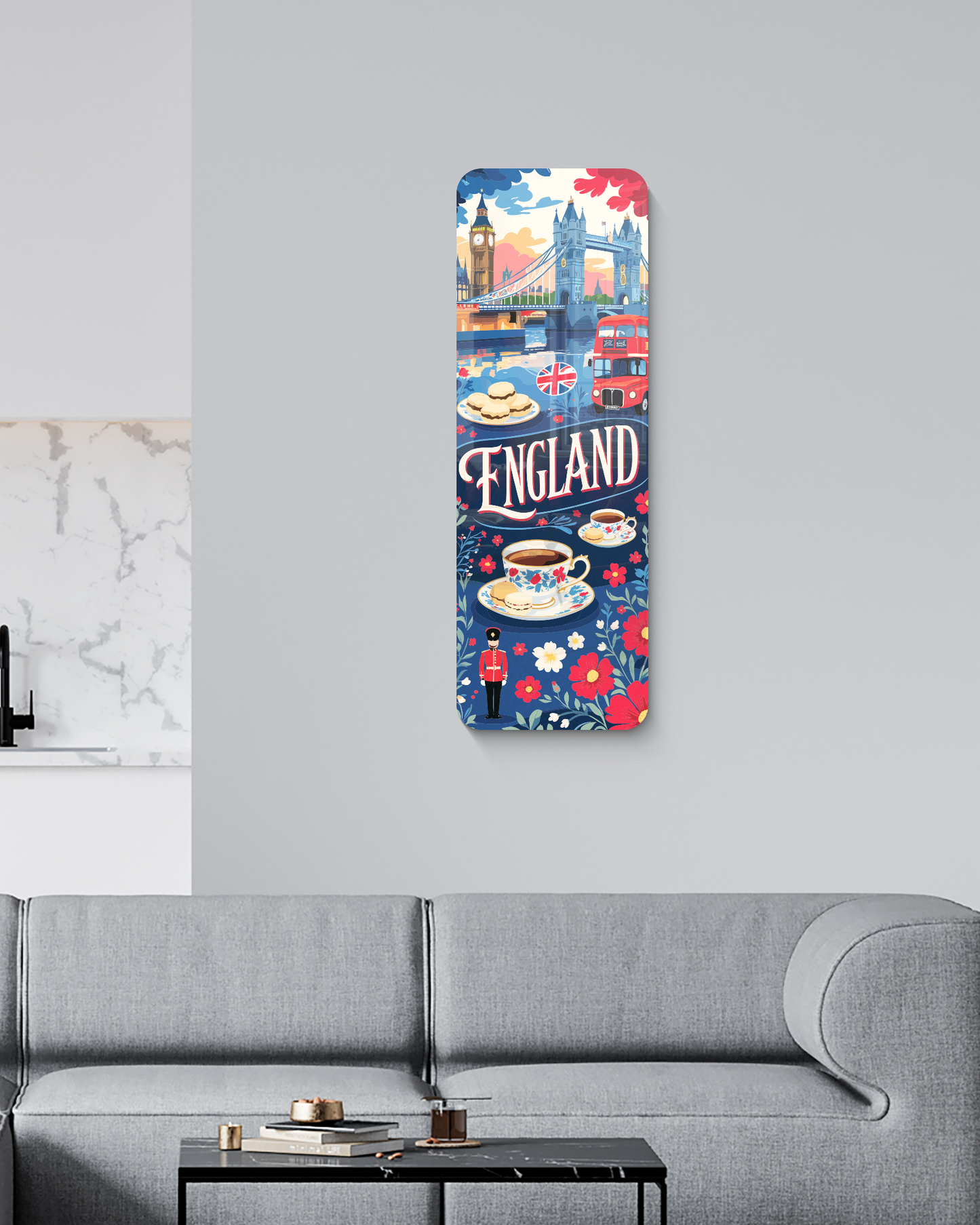 England Mirror wall decor, Farmhouse wall decor, Best gift for her him, London Dining room wall art, Christmas gift idea, Wall Decor