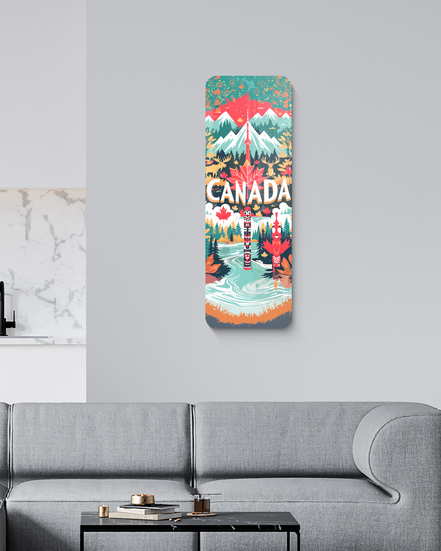 Canada Wall decor, Travel lover gift, UV printed decor, Bedroom wall decor, Gift for her, Unique decor, Kitchen wall decor, Best home gift