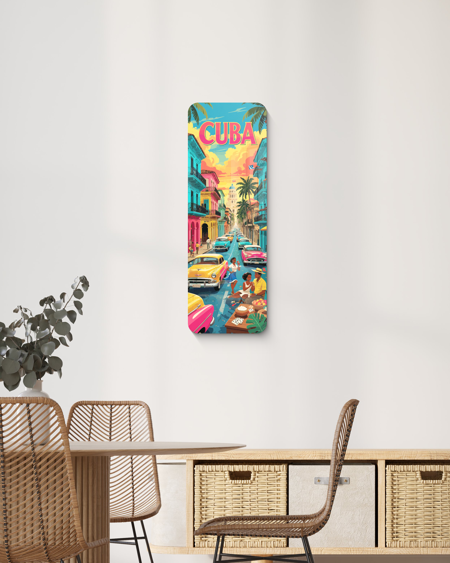 Cuba Wall hanging art, UV printed decor, Cuba wall art, Gift for her, House decor, Modern art sign, Travel Lover gift, Wall Decor