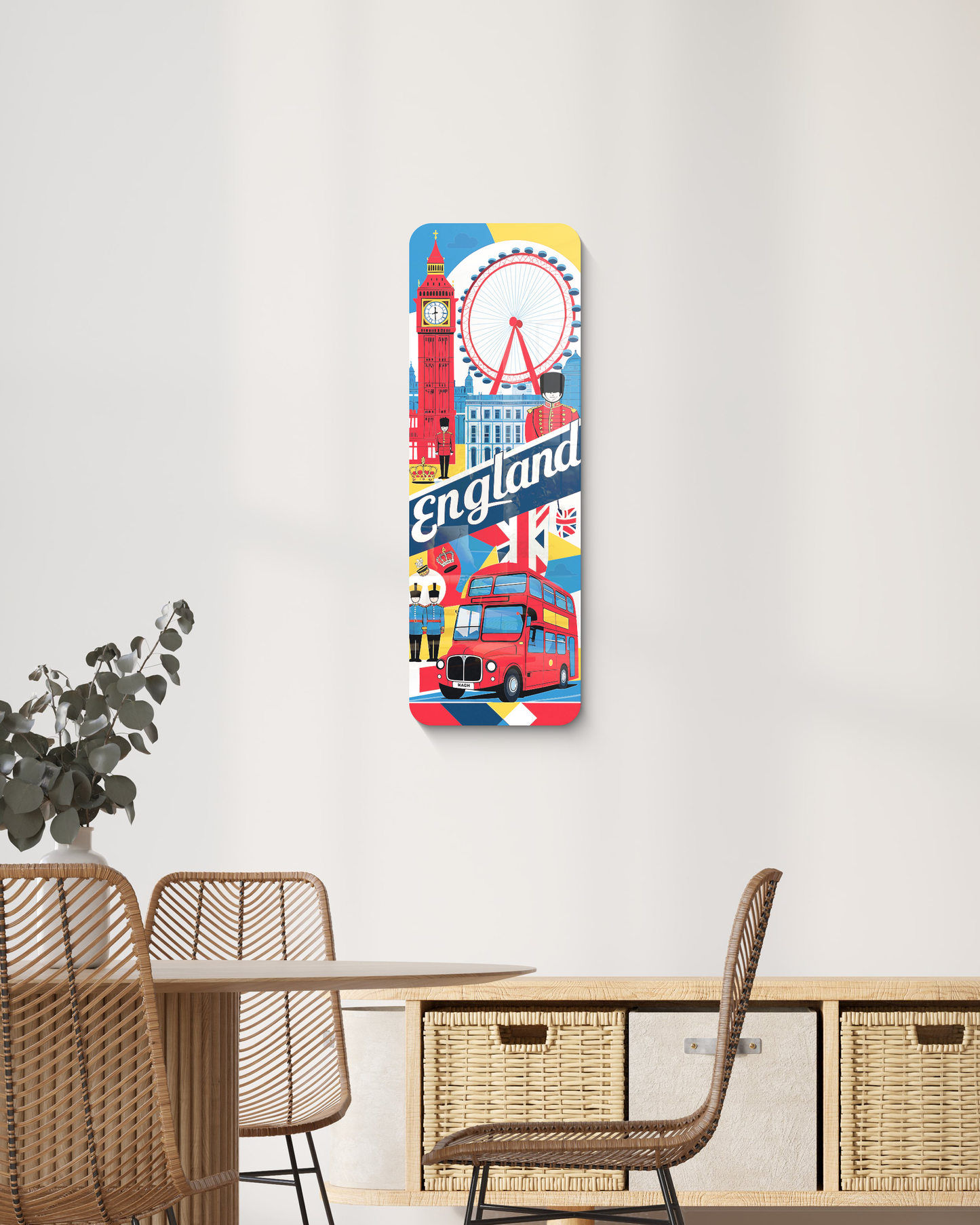 Unique London Wall Decor, England UV Printed Decor, Living Room Wall Art, Home Wall Hanging, Travel Lover, Large Wall Decor, Best Gift