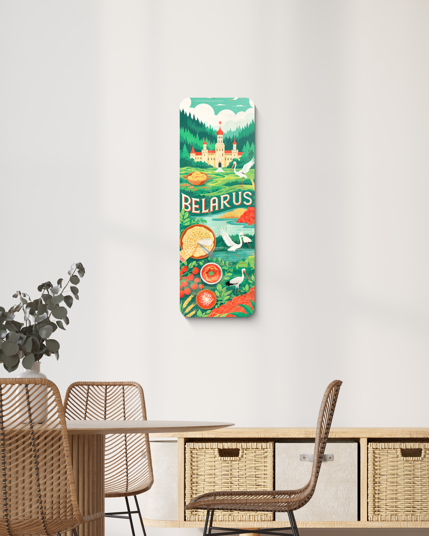 Belarus Wall decor, Travel lover gift, UV printed decor, Bedroom wall decor, Gift for her, Unique decor, Kitchen wall decor, Best home gift