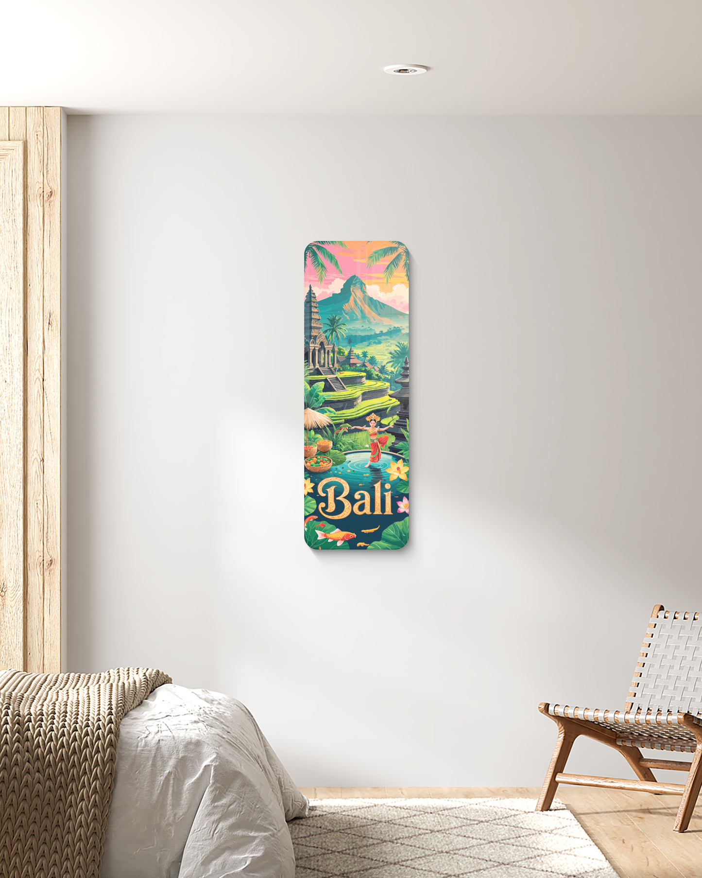 Bali Wall Decor, Housewarming Gift Idea, Unique Wall Decor, Living Room Wall Art, Travel Lover Gift, UV Printed Decor, Large Wall Decor Gift