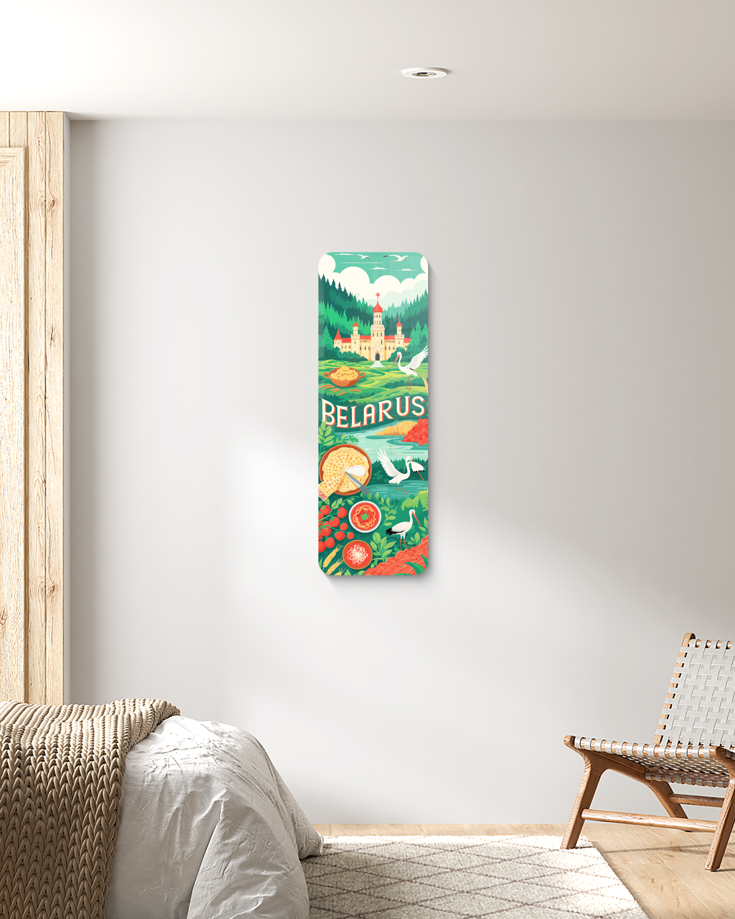 Belarus Wall decor, Travel lover gift, UV printed decor, Bedroom wall decor, Gift for her, Unique decor, Kitchen wall decor, Best home gift