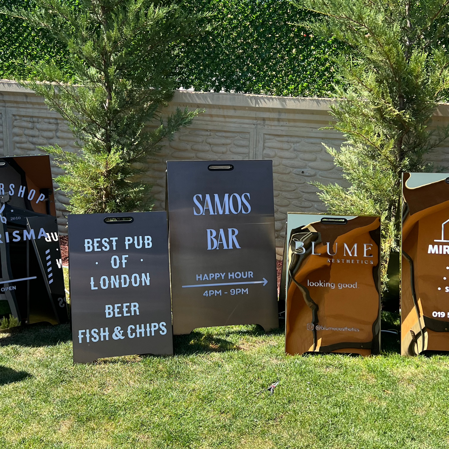 Blank A-Frame Metal Sign – Customizable Sandwich Board