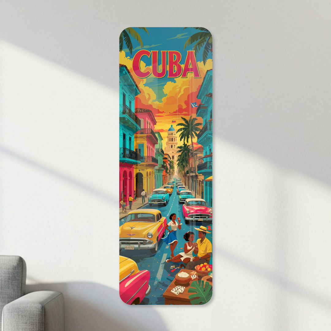 Cuba Wall hanging art, UV printed decor, Cuba wall art, Gift for her, House decor, Modern art sign, Travel Lover gift, Wall Decor