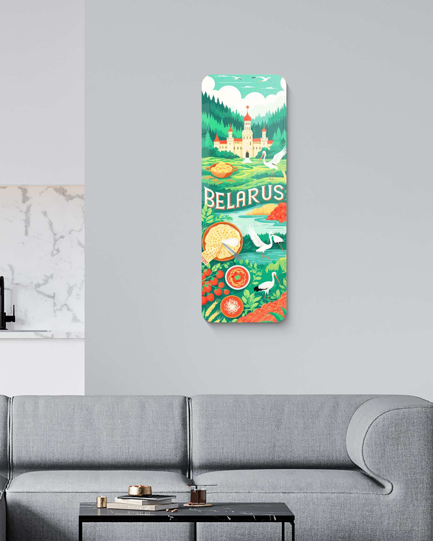 Belarus Wall decor, Travel lover gift, UV printed decor, Bedroom wall decor, Gift for her, Unique decor, Kitchen wall decor, Best home gift