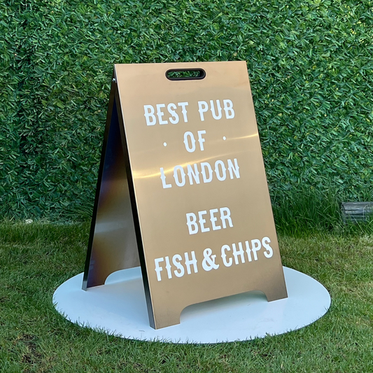 A Frame Sign For Pub - Bar Sign, Sidewalk sign, Custom Sign For Pub Bar, Pavement sign, Sign for Cafe, Store sign, Sandwich board sign, Shop