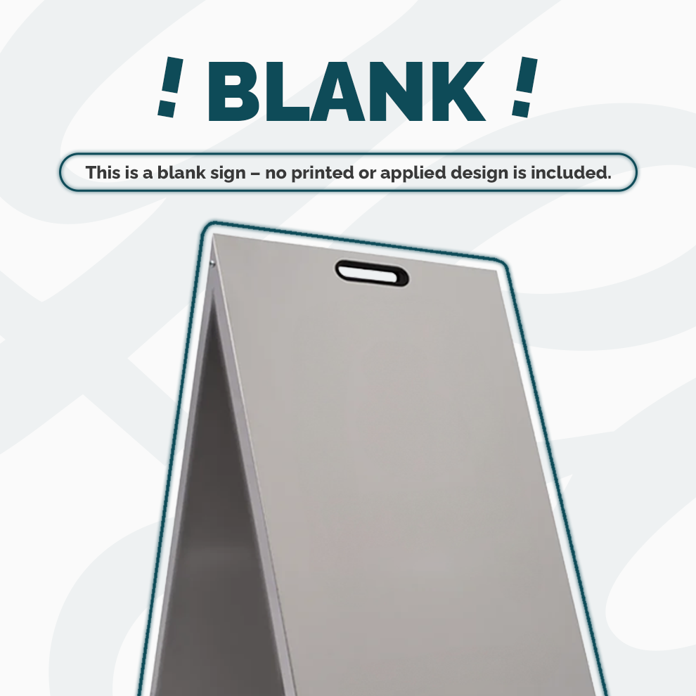 Blank A-Frame Metal Sign – Customizable Sandwich Board (With/Without Lighting)