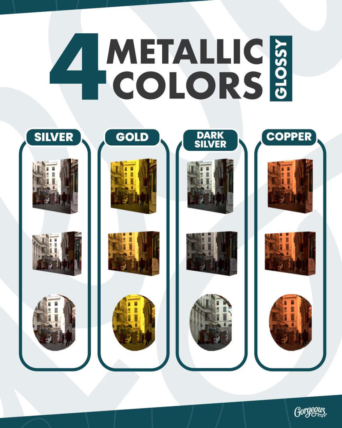 Luxury Stainless Steel Blade Sign – Double Sided Mirror or Brushed Chrome Storefront Sign, Premium Storefront Blade Mirror Chrome Sign