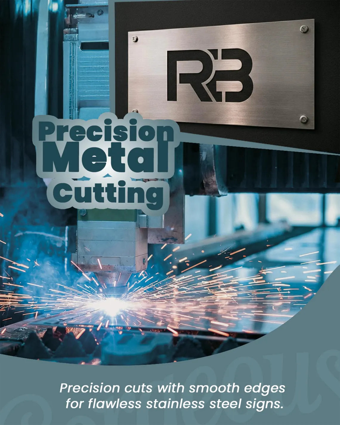 Custom Metal Brand Sign – Personalized Steel Logo Wall Sign for Storefront, Laser Cut Business Signage