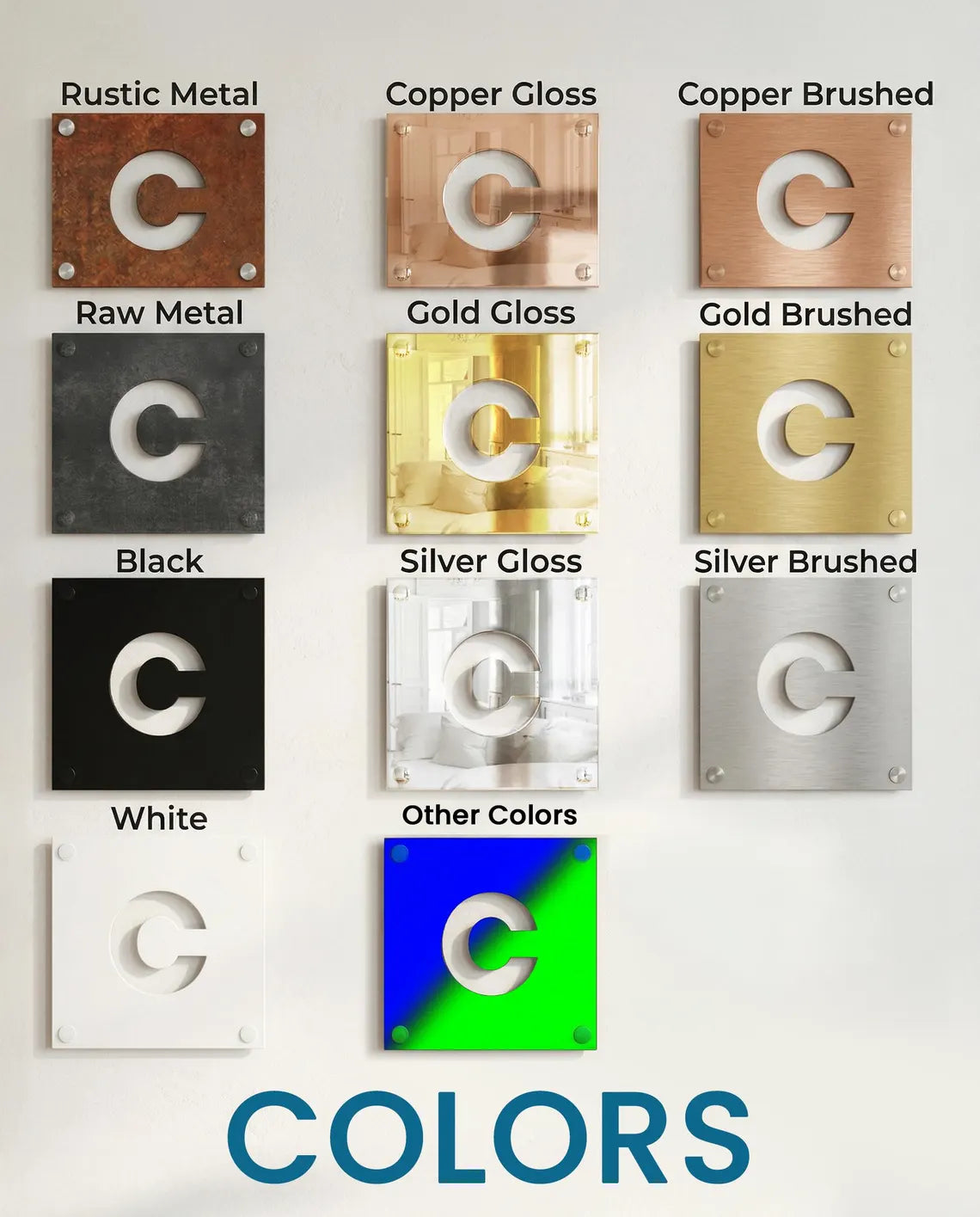 Custom Metal Brand Sign – Personalized Steel Logo Wall Sign for Storefront, Laser Cut Business Signage