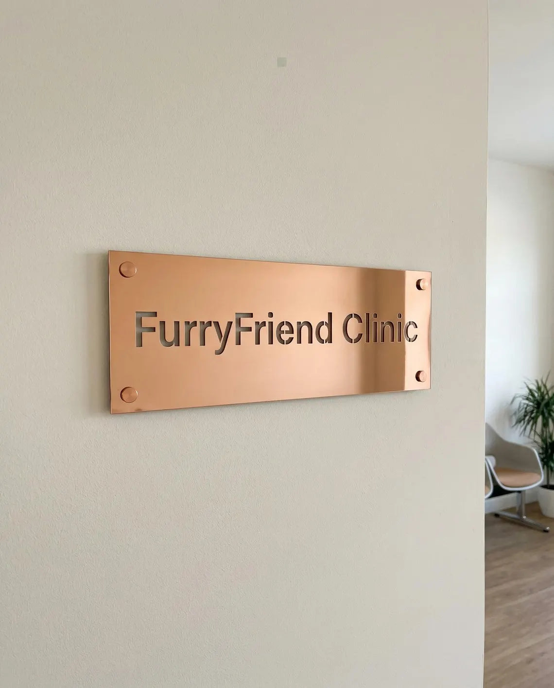 Custom Metal Brand Sign – Personalized Steel Logo Wall Sign for Storefront, Laser Cut Business Signage