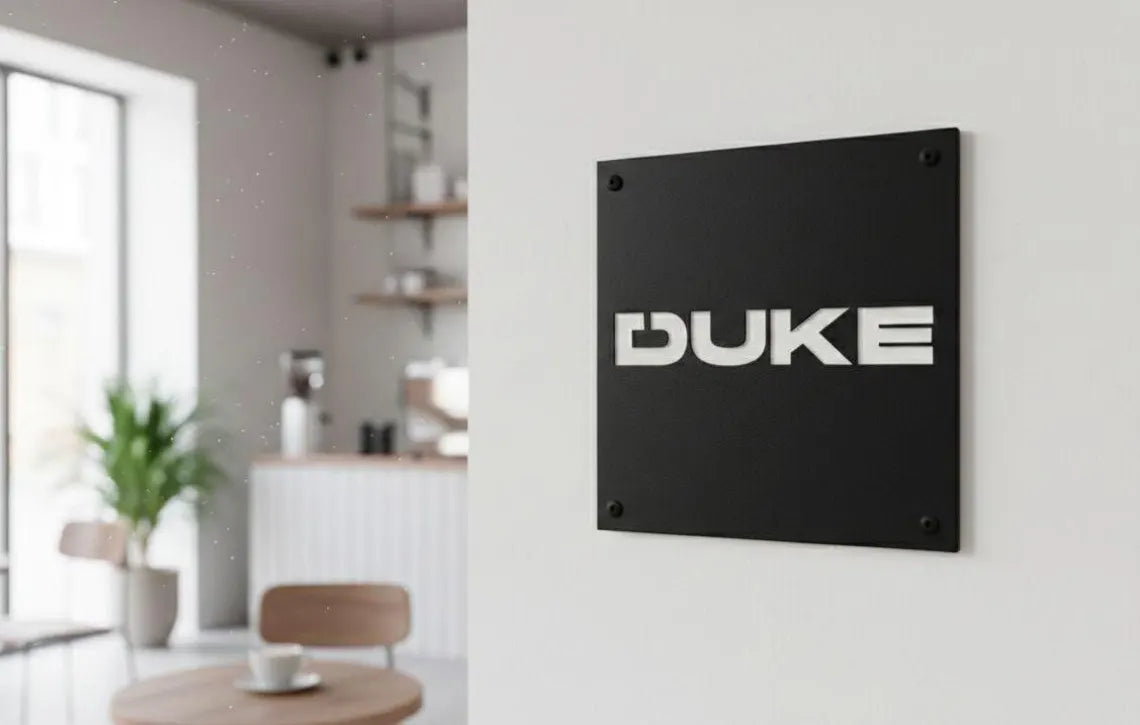 Custom Metal Brand Sign – Personalized Steel Logo Wall Sign for Storefront, Laser Cut Business Signage