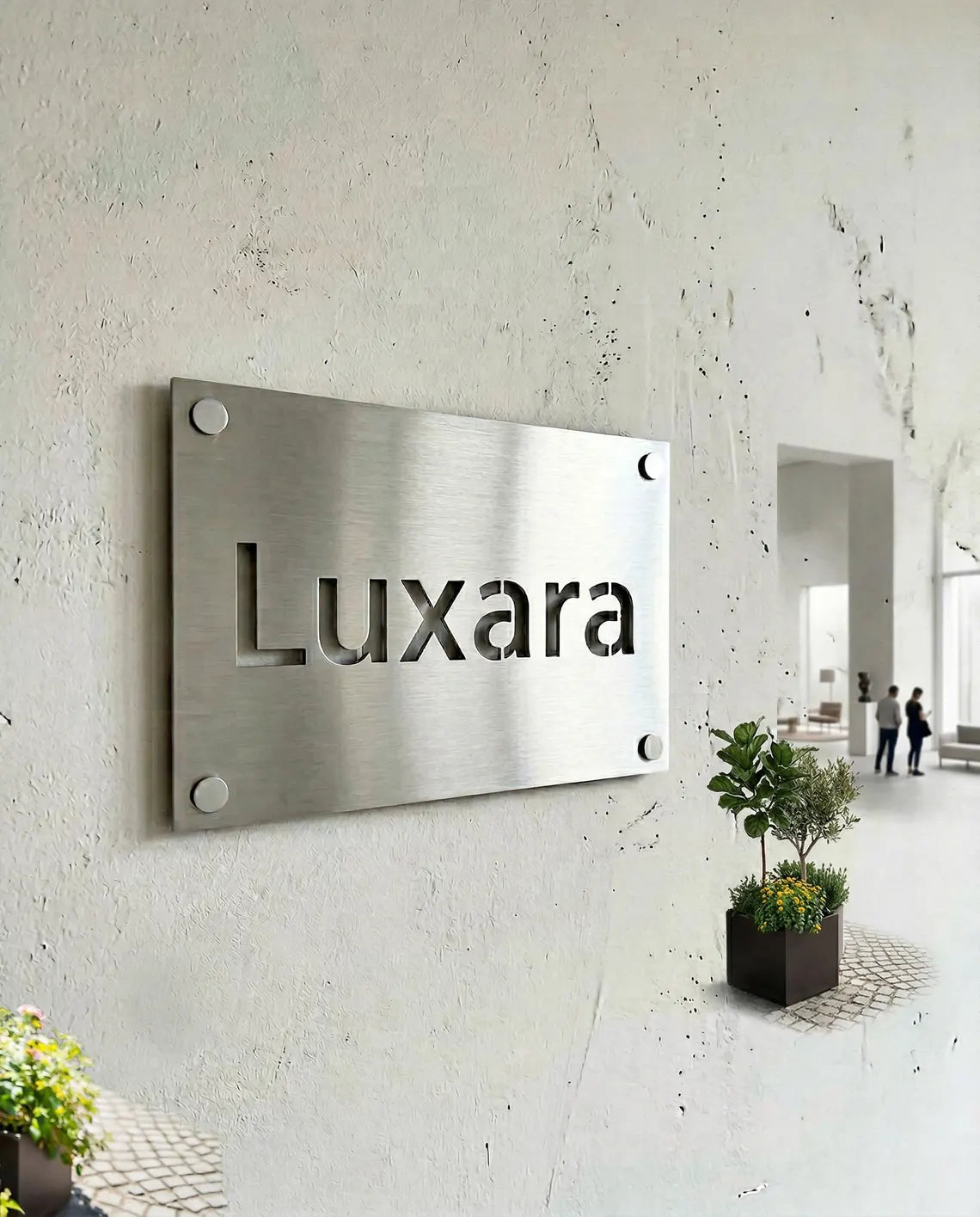 Custom Metal Brand Sign – Personalized Steel Logo Wall Sign for Storefront, Laser Cut Business Signage