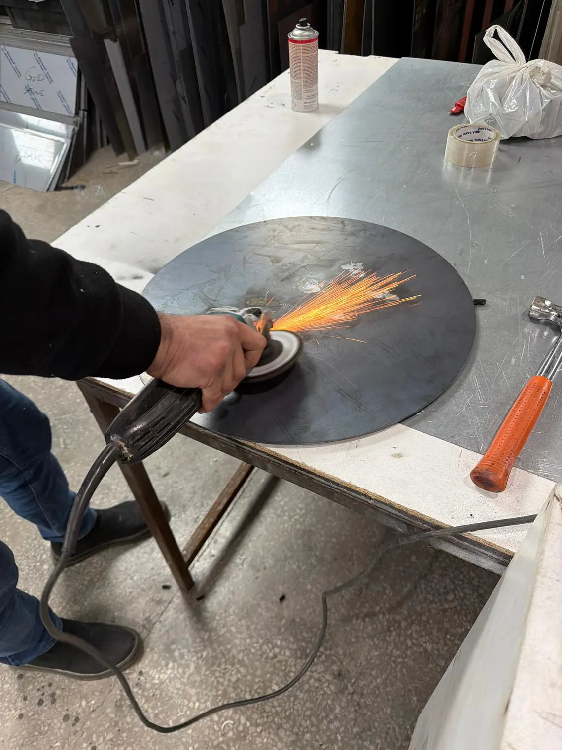 Wall Mounted Cafe Table, Industrial Metal Wall Mounted Cafe Table | Space Saving Bistro Bar Counter