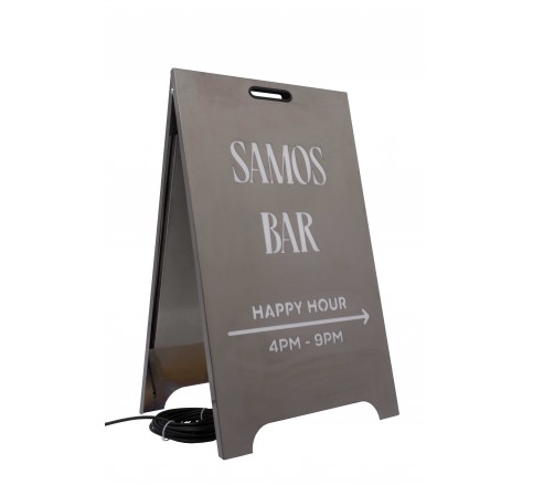 102 Stainless Metal A-Frame Sidewalk Sign