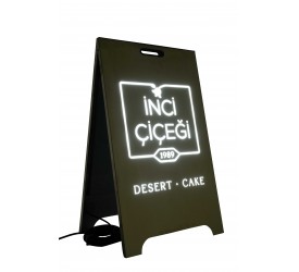 103 Stainless Metal A-Frame Sidewalk Sign