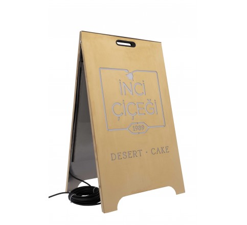 103 Stainless Metal A-Frame Sidewalk Sign