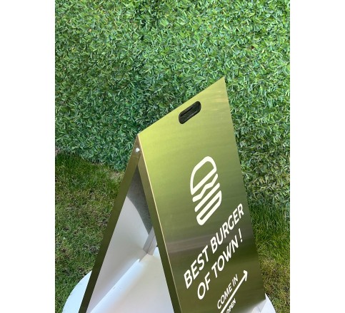 104 Stainless Metal A-Frame Sidewalk Sign