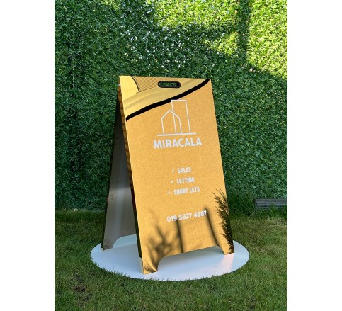 106 Stainless Metal A-Frame Sidewalk Sign