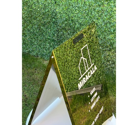 106 Stainless Metal A-Frame Sidewalk Sign