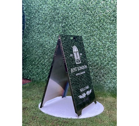 108 Stainless Metal A-Frame Sidewalk Sign