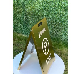 109 Stainless Metal A-Frame Sidewalk Sign