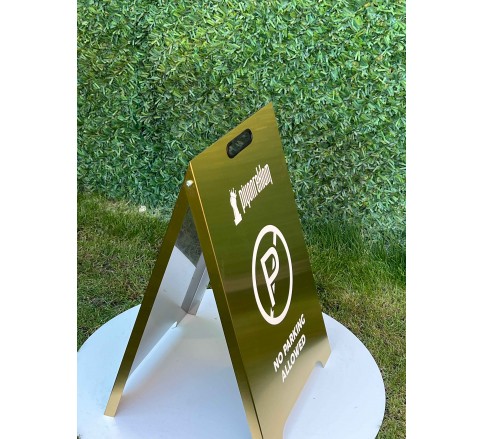 109 Stainless Metal A-Frame Sidewalk Sign