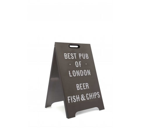 111 Stainless Metal A-Frame Sidewalk Sign