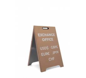 112 Stainless Metal A-Frame Sidewalk Sign