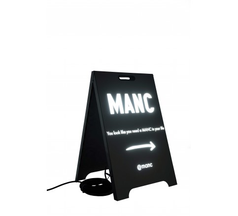 114 Stainless Metal A-Frame Sidewalk Sign