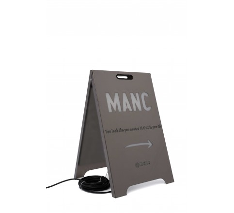 114 Stainless Metal A-Frame Sidewalk Sign