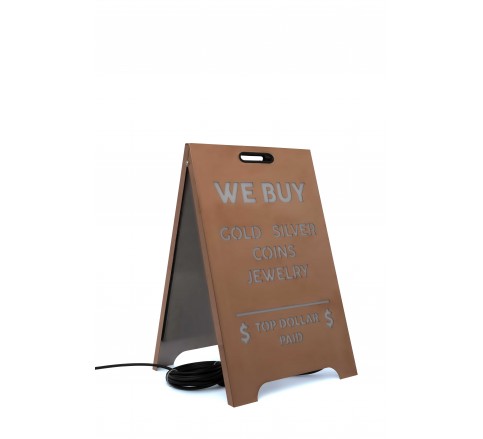 115 Stainless Metal A-Frame Sidewalk Sign