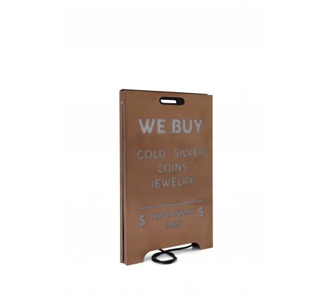 115 Stainless Metal A-Frame Sidewalk Sign