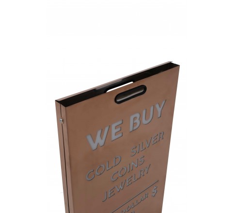 115 Stainless Metal A-Frame Sidewalk Sign