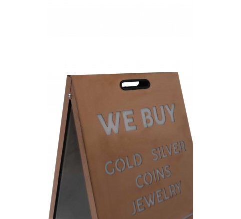 115 Stainless Metal A-Frame Sidewalk Sign