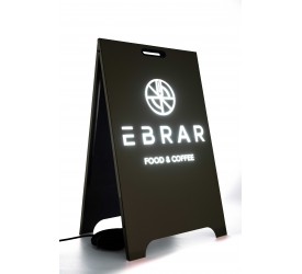 117 Stainless Metal A-Frame Sidewalk Sign