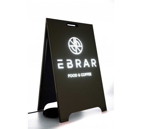 117 Stainless Metal A-Frame Sidewalk Sign